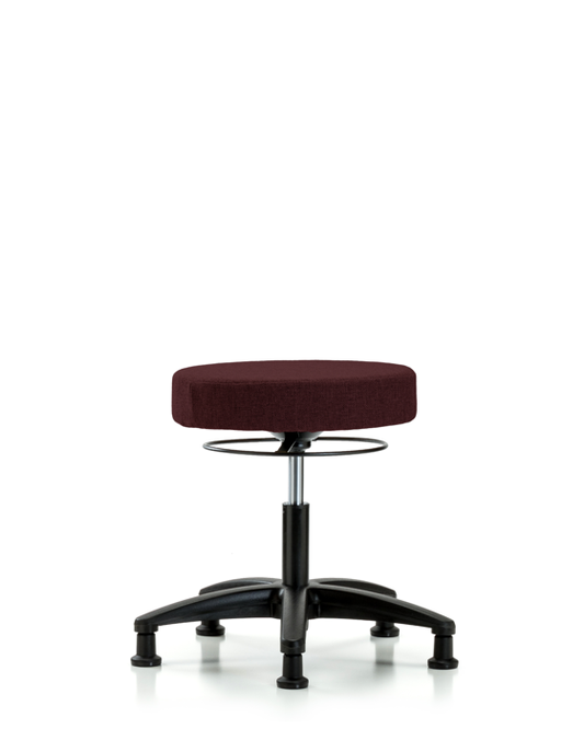 Blue Ridge Ergonomics FDHSO-RG-RG-F41 Rutledge Fabric Stool without Back - Desk Height with Stationary Glides in Burgundy Fabric