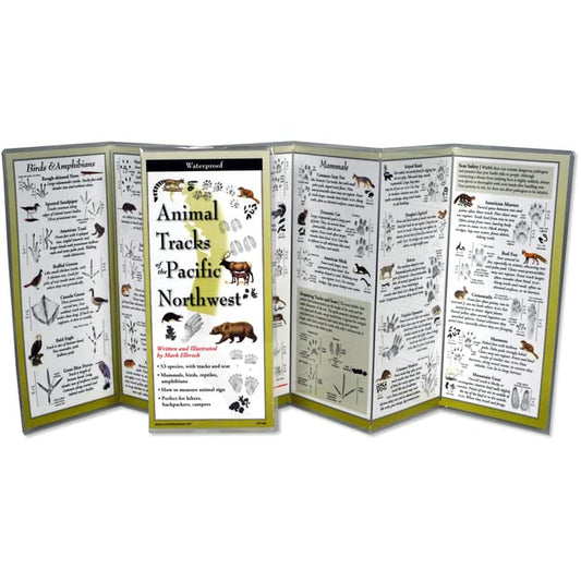 Paradise Clay FGG106 Animal Tracks of the Pacific Northwest - Folding Pocket Guide