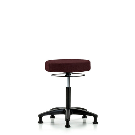Blue Ridge Ergonomics FMBSO-RG-NF-RG-F41 Rutledge Fabric Stool without Back - Medium Bench Height with Stationary Glides in Burgundy Fabric
