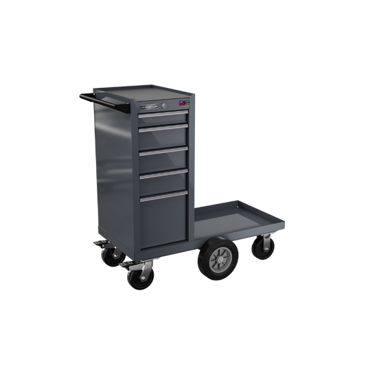 Champion Tool Storage FMP1505LMC-SG 5-Drawer Standard Depth 41" FMPRO Maintenance Locker Cab | 41"W x 45"H x 20"D, Storm Grey