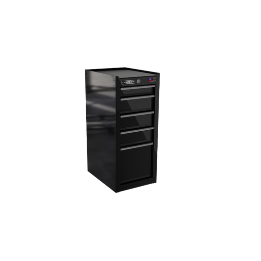 Champion Tool Storage FMP1505SL-BK 5-Drawer Standard Depth 15" FMPRO Side Locker | 15"W x 35"H x 20"D, Gloss Black