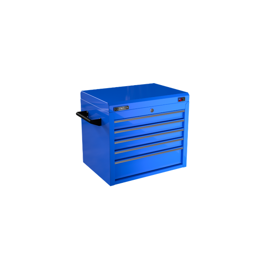 Champion Tool Storage FMP2705TC-BL 5-Drawer Standard Depth 27" FMPRO Top Chest | 27"W x 23"H x 20"D, Gloss Blue