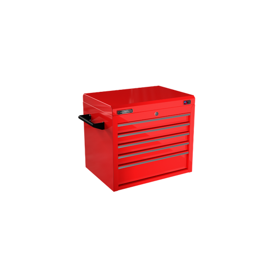 Champion Tool Storage FMP2705TC-RD 5-Drawer Standard Depth 27" FMPRO Top Chest | 27"W x 23"H x 20"D, Gloss Red