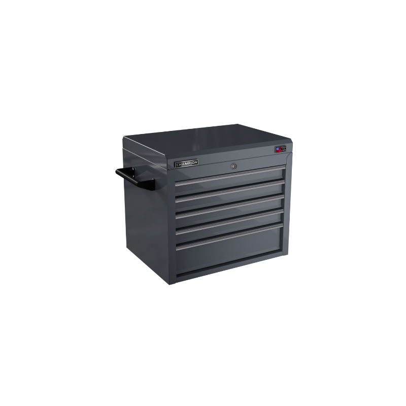 Champion Tool Storage FMP2705TC-SG 5-Drawer Standard Depth 27" FMPRO Top Chest | 27"W x 23"H x 20"D, Storm Grey