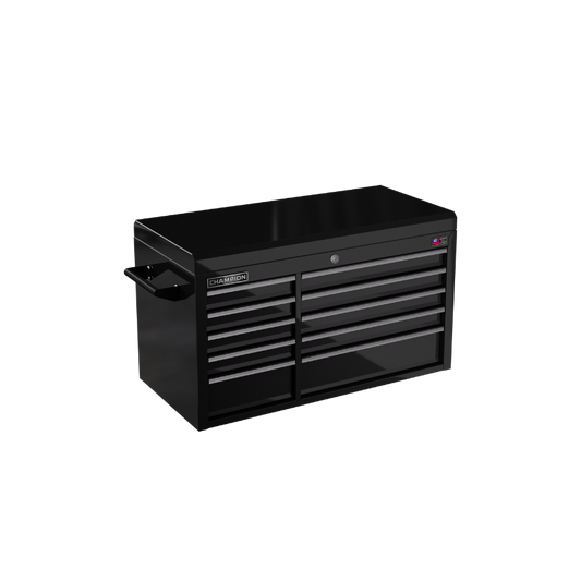 Champion Tool Storage FMP4110TC-BK 10-Drawer Standard Depth 41" FMPRO Top Chest | 41"W x 23"H x 20"D, Gloss Black