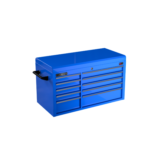 Champion Tool Storage FMP4110TC-BL 10-Drawer Standard Depth 41" FMPRO Top Chest | 41"W x 23"H x 20"D, Gloss Blue