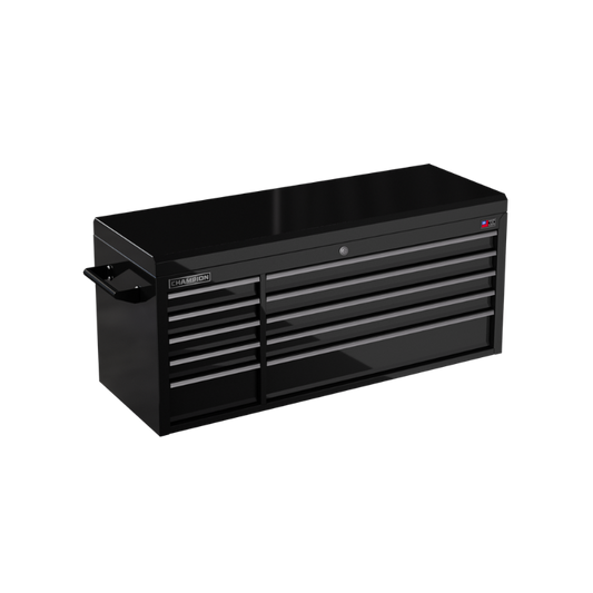 Champion Tool Storage FMP5410TC-BK 10-Drawer Standard Depth 54" FMPRO Top Chest | 54"W x 23"H x 20"D, Gloss Black