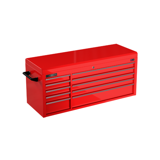 Champion Tool Storage FMP5410TC-RD 10-Drawer Standard Depth 54" FMPRO Top Chest | 54"W x 23"H x 20"D, Gloss Red