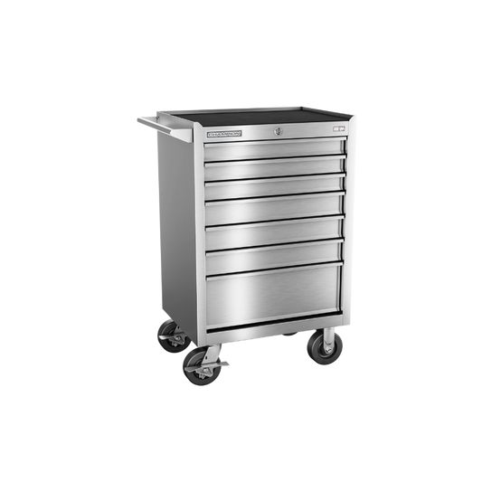 Champion Tool Storage FMPS2707RC 7-Drawer Standard Depth 27" FMPRO SST Roll Cab | 27"W x 43"H x 20"D, Stainless