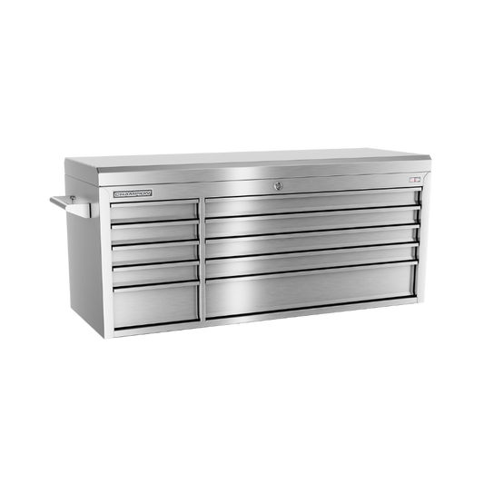 Champion Tool Storage FMPS5410TC 10-Drawer Standard Depth 54" FMPRO SST Top Chest | 54"W x 23"H x 20"D, Stainless