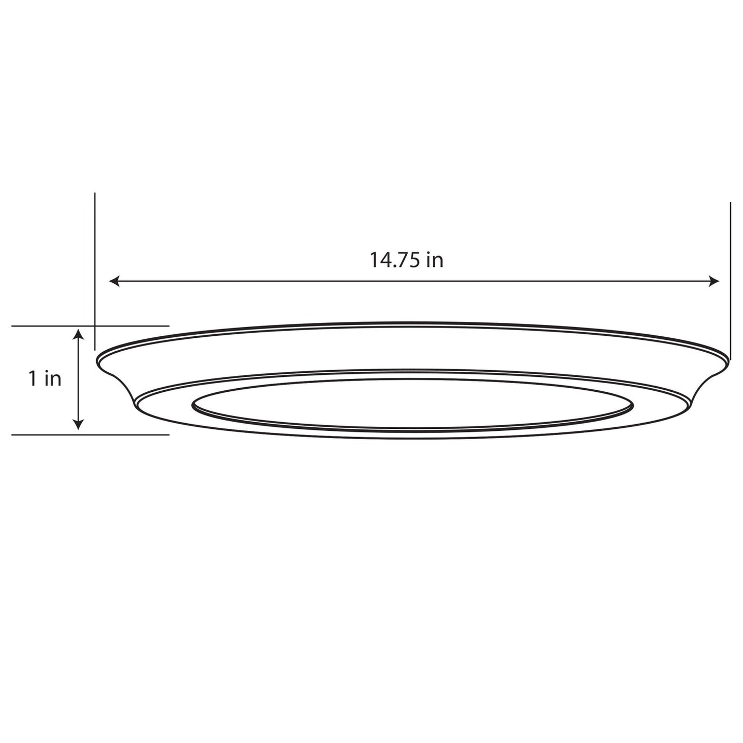 Feit Electric FP15D/4WY/NK 15 in. Round 3-in-1 Selectable White Nickel LED Ceiling Fixture