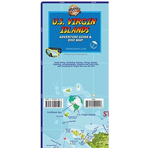 Paradise Clay FRM012 U.S. Virgin Islands Dive Map & Adventure Guide