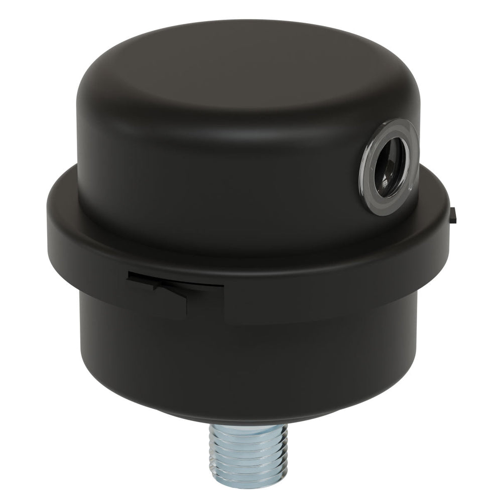 Solberg FS-04-025 Air Inlet Filter Silencer – 1/4" NPT, 5 Micron Polyester Element, Compact Industrial Intake Filter