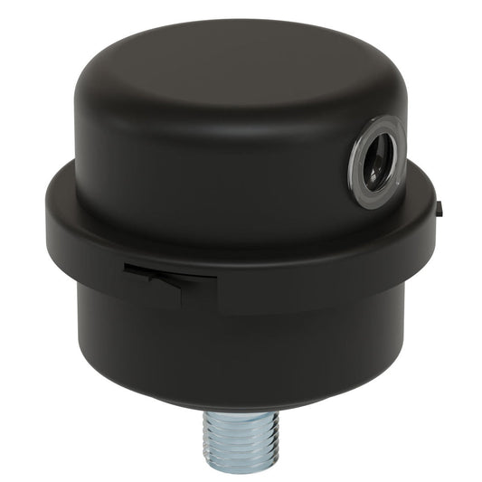 Solberg FS-04-025 Air Inlet Filter Silencer – 1/4" NPT, 5 Micron Polyester Element, Compact Industrial Intake Filter