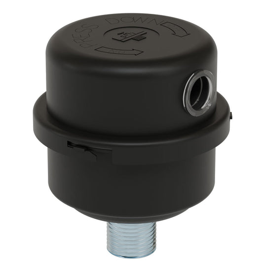 Solberg FS-07-038 Air Inlet Filter Silencer with Weatherhood – 3/8" NPT, 10 Micron Polyester, 8 SCFM