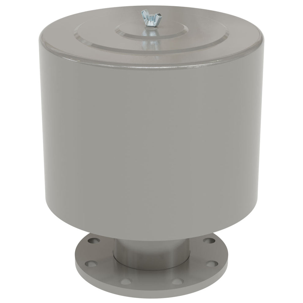 Solberg FS-244P-500F Inlet Filter Silencer with Weatherhood, 5" ANSI Flange Connection, Paper Filter Element, 800 SCFM, 2 Micron