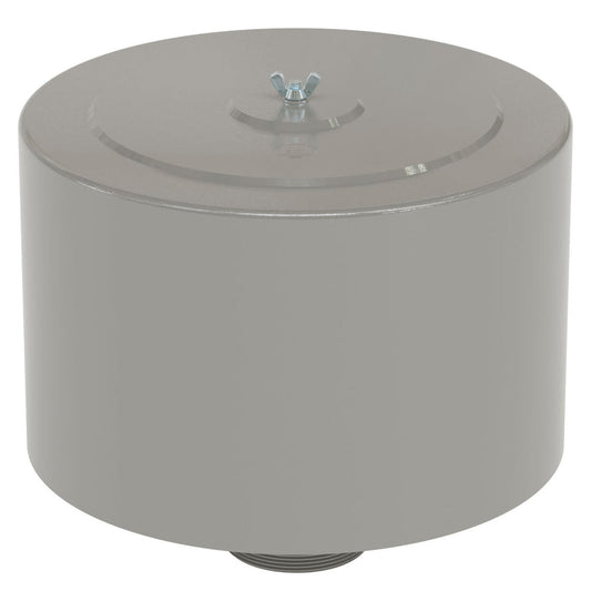Solberg FS-274P-400 Inlet Filter Silencer with Weatherhood for Blower, Fan & Compressor, 4" MPT, 2 Micron Paper Element, Gray