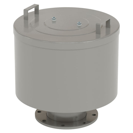Solberg FS-376P-600F Inlet Filter Silencer with Weatherhood, 6" ANSI Flange Connection, Paper Filter Element, 1100 SCFM, 2 Micron