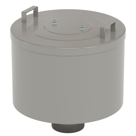 Solberg FS-376P-600 Inlet Filter Silencer with Weatherhood, 6" Flange Connection, Paper Filter Element, 1100 SCFM, 2 Micron