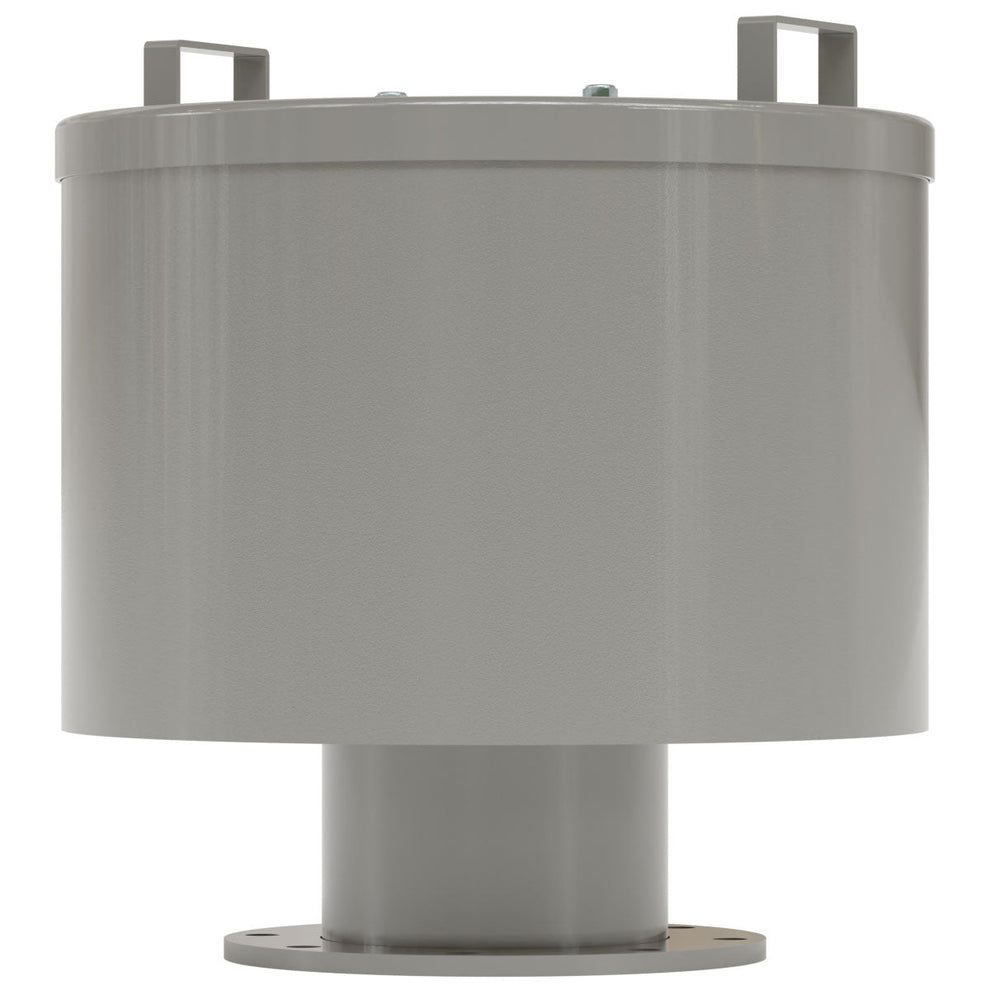 Solberg FS-376P-800F Inlet Filter Silencer with Weatherhood, 8" ANSI Flange Connection, Paper Filter Element, 1800 SCFM, 2 Micron