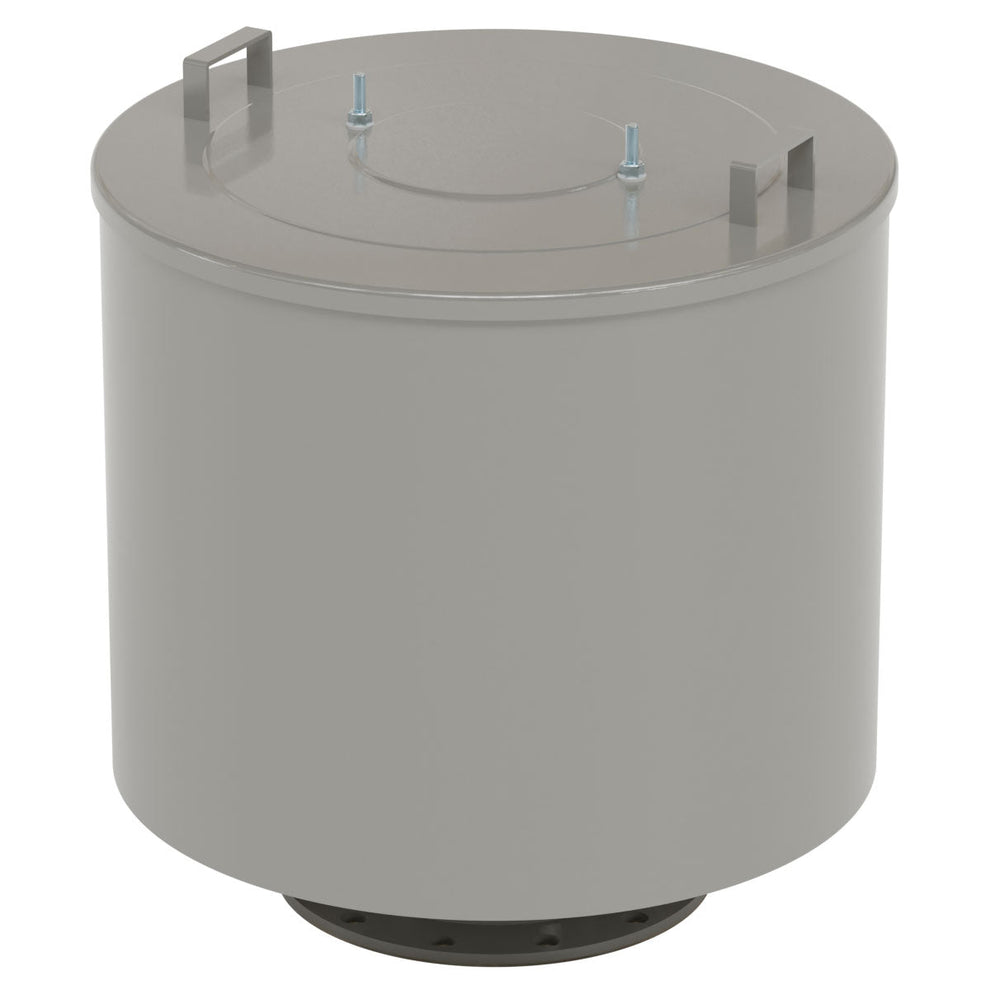 Solberg FS-484P-1000F Inlet Filter Silencer with Weatherhood, 10" ANSI Flange Connection, Paper Filter Element, 2600 SCFM, 2 Micron