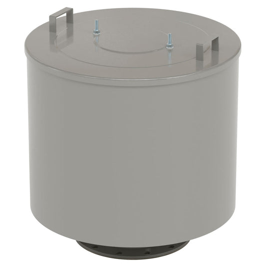 Solberg FS-484P-1200F Inlet Filter Silencer with Weatherhood, 12" ANSI Flange Connection, Paper Filter Element, 3500 SCFM, 2 Micron