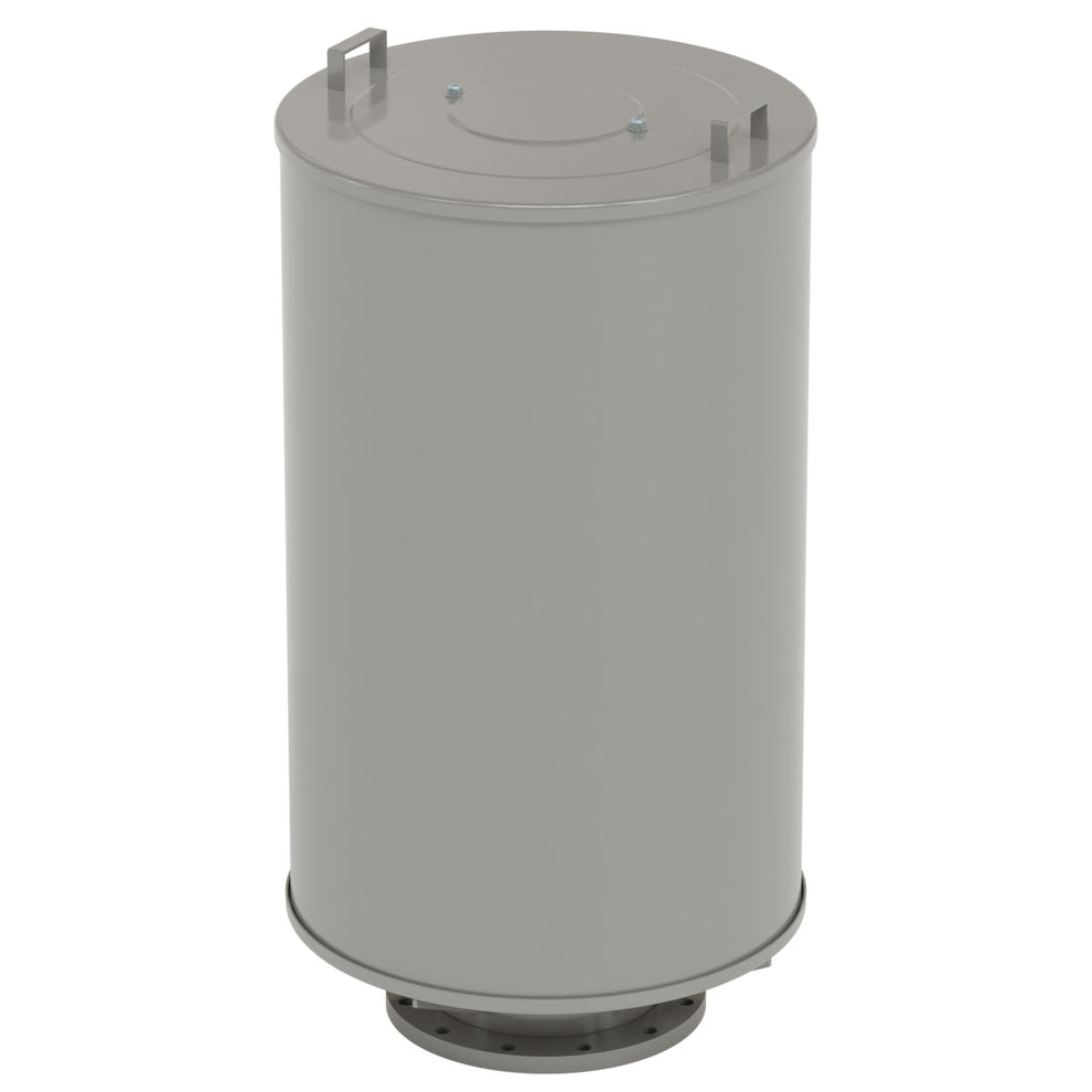 Solberg FS-484P-2-1400F Dual Inlet Filter Silencer with Weatherhood, Dual 14" ANSI Flange Connections, Paper Filter Elements, 6000 SCFM, 2 Micron