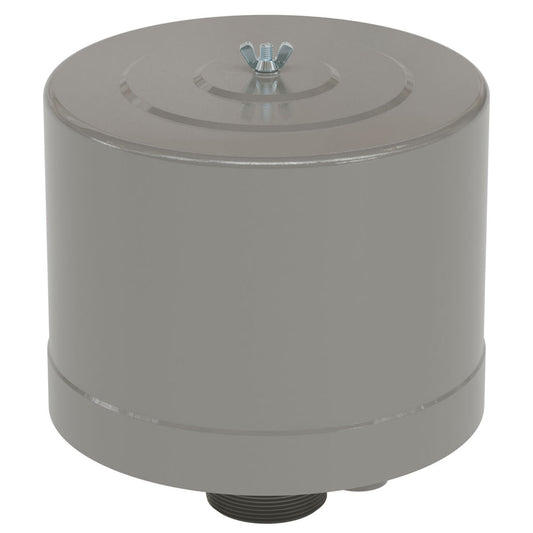 Solberg FS-234P-300 Inlet Filter Silencer with Weatherhood for Blower, Fan & Compressor, 3" MPT, 2 Micron Paper Element, Gray