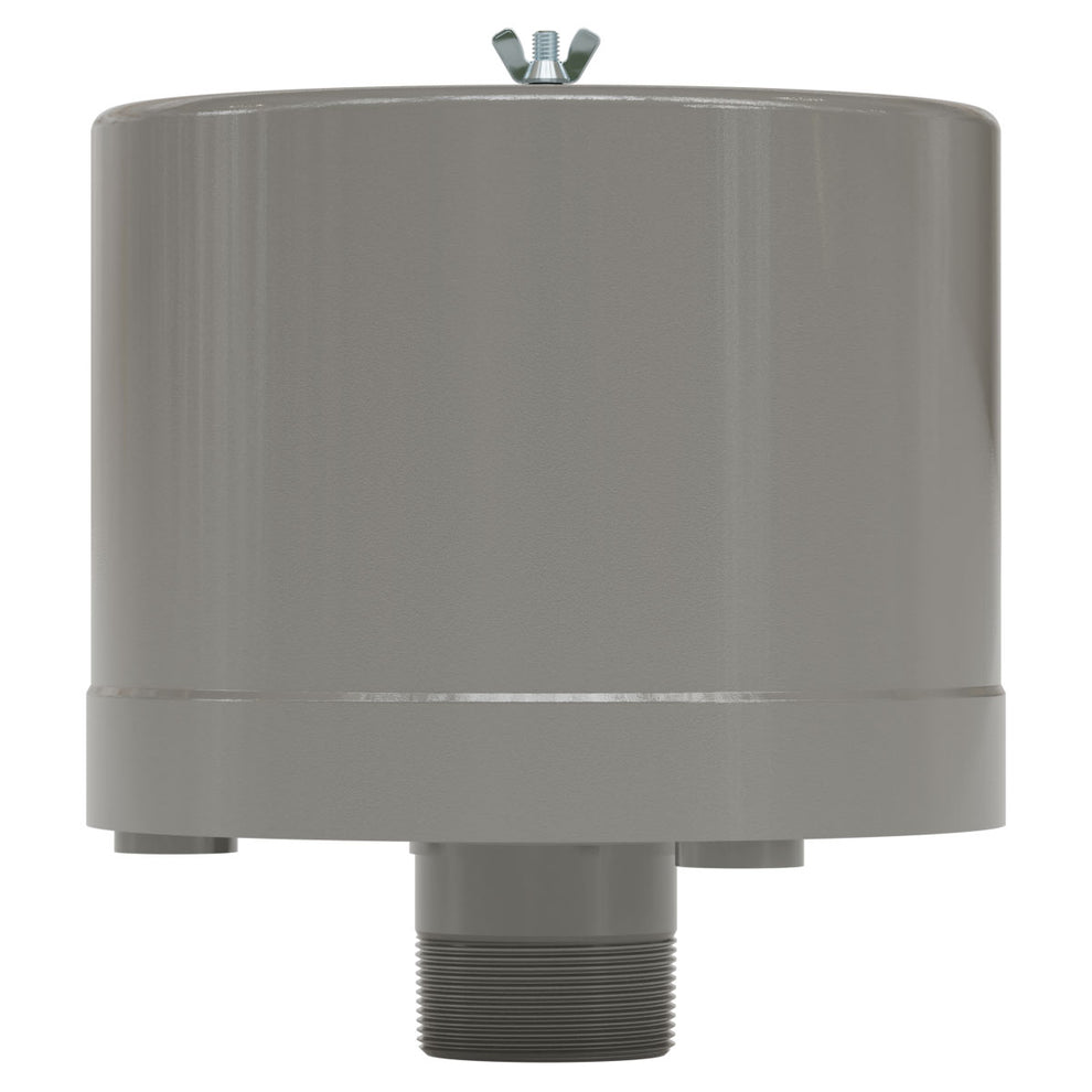Solberg FS-234P-300 Inlet Filter Silencer with Weatherhood for Blower, Fan & Compressor, 3" MPT, 2 Micron Paper Element, Gray