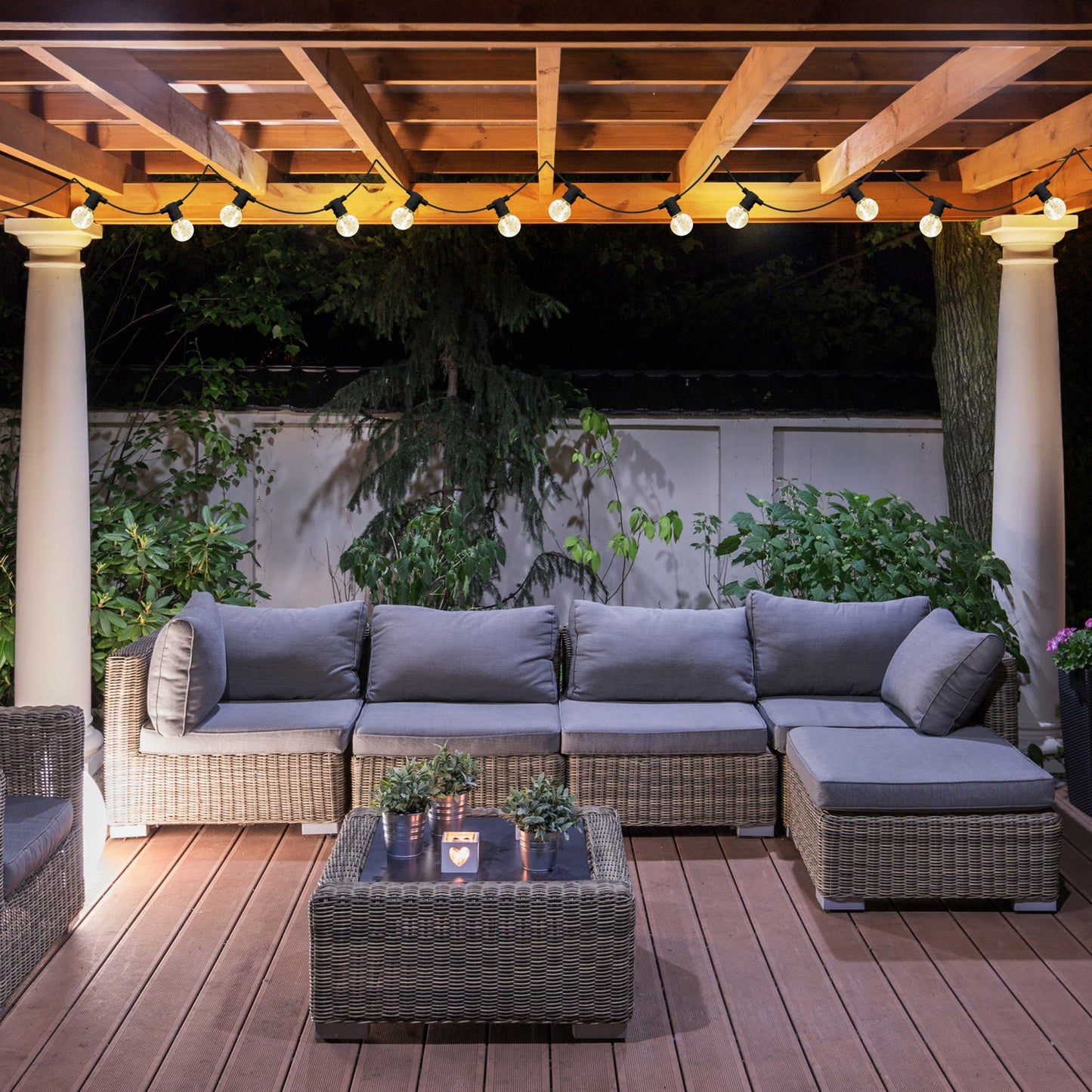 Feit Electric FY/G25/SW/CR/LED Soft White G25 LED Fairy Light