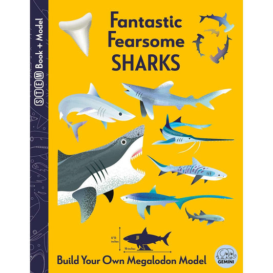 Paradise Clay PGW302 Fantastic Fearsome Sharks (STEM Book + Model Kits) - Book