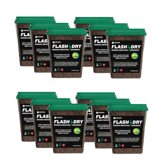 EarthSafe FDCOIRSOCK12PK FlashDry Coir Absorbent - 5 Liters - 12 Pack