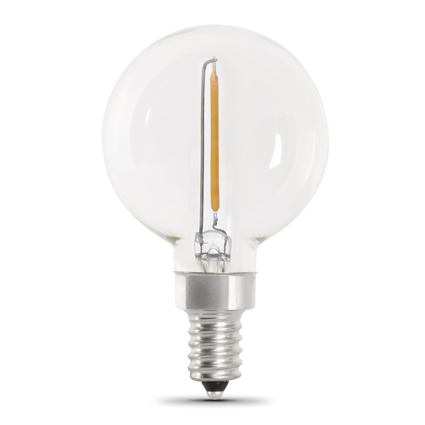 Feit Electric G161/2/822/FILED/4 1W (11W Equivalent) Warm White (2200K) G16 ½ Candelabra Base (E12 Replacement) Globe String Light Replacement Bulb (4-Pack)