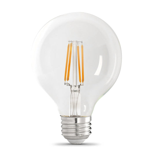 Feit Electric G25100927CA/FIL/3 12W (100W Replacement) Soft White (2700K) E26 Base G25 Dimmable Filament LED (3-Pack)
