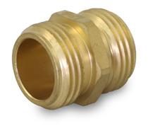 Everflow G33-3434-NL  3/4" MH x 3/4" MH (TAPPED 1/2" FIP) ADAPTER LEAD FREE BRASS GARDEN HOSE FITTING