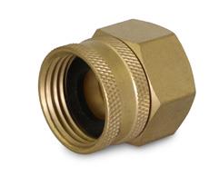 Everflow G38S-3412  3/4" FH x 1/2" FIP SWIVEL ADAPTER BRASS GARDEN HOSE FITTING (NOT FOR POTABLE USE)