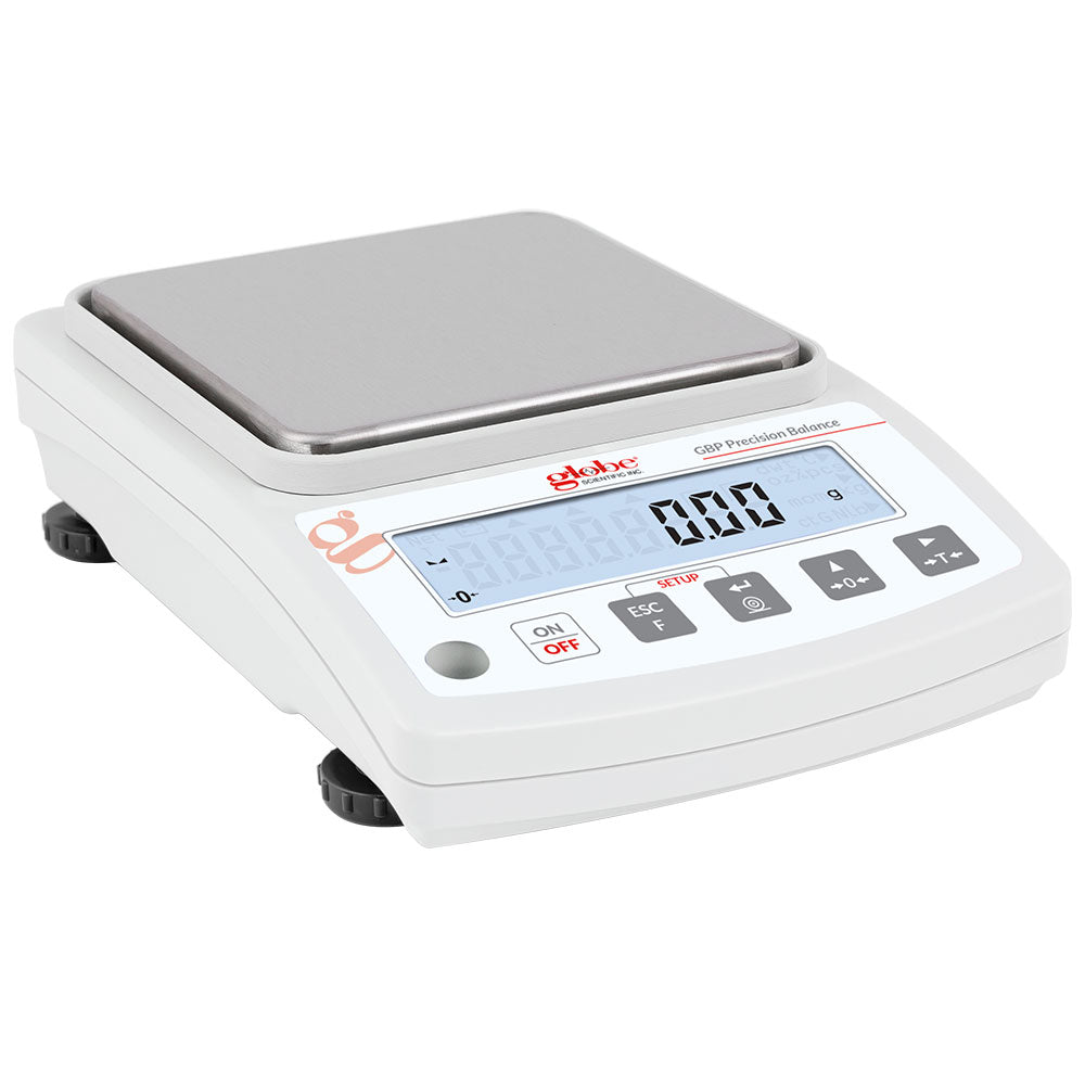 Globe Scientific GBP-602 Balance Toploading Precision Portable 600g x 0.01g External Calibration 100-240V 50-60Hz Rechargeable Internal Battery