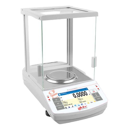 Globe Scientific GBT-224 Balance Analytical Touchscreen 220g x 0.1mg External Calibration 100-240V 50-60Hz