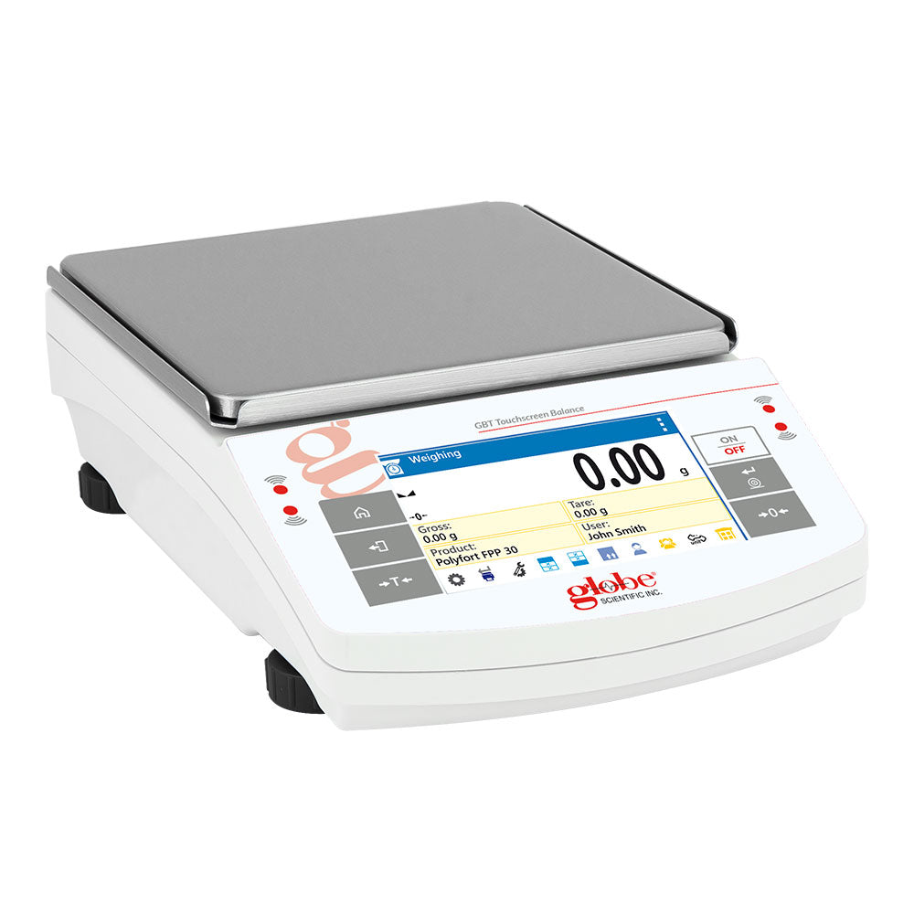 Globe Scientific GBT-8102C Balance Precision Touchscreen 8100g x 0.01g Internal Calibration 100-240V 50-60Hz