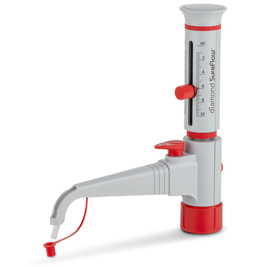 Globe Scientific GBTD-R-10 Bottle Top Dispenser Diamond SureFlow with Recirculation 1.0mL to 10.0mL 0.2mL increments
