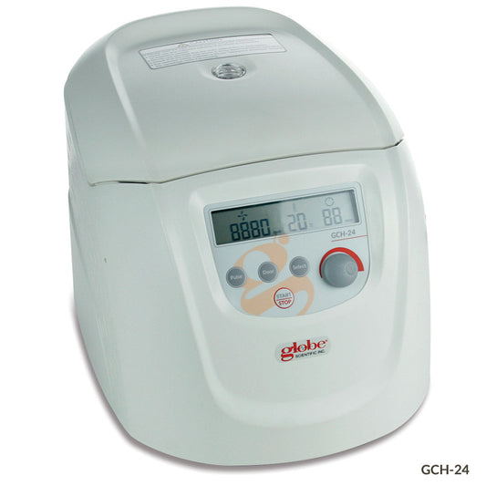 Globe Scientific GCH-24-EU Centrifuge Hematocrit 24-Place 230v 50Hz UK Plug (includes 24-Place Hematocrit Rotor Kit with Lid and Reading Disk Lid)