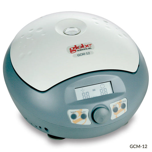 Globe Scientific GCM-12 Centrifuge Micro 12-Place High Speed 120v - 240v 50/60Hz US UK EU Plugs (Includes 12-Place Rotor for 1.5mL and 2.0mL Microcentrifuge Tubes)