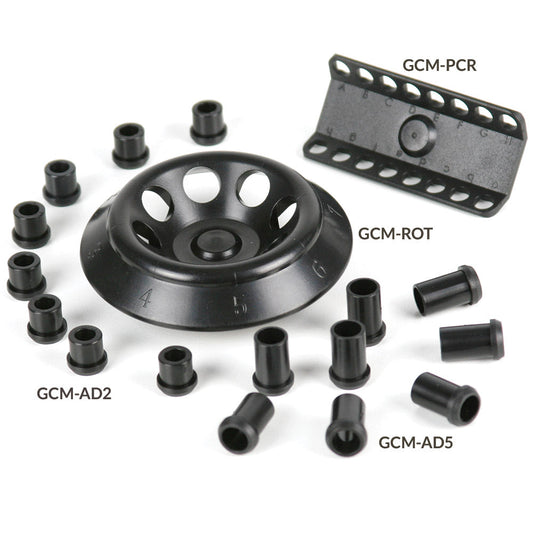 Globe Scientific GCM-AD5 Rotor Cavity Sleeves for use with GCM Series Mini Centrifuges converts the rotor cavity for use with 0.5mL Microcentrifuge Tubes 8 each