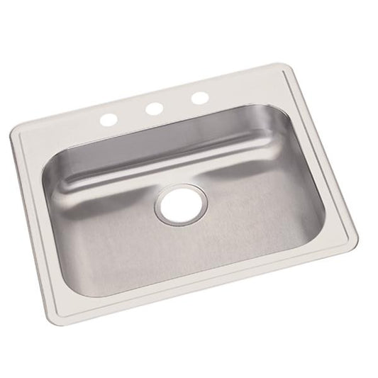 Elkay GE12521 Dayton® Stainless Steel 25" x 21-1/4" x 5-3/8" Single Bowl Drop-in Sink