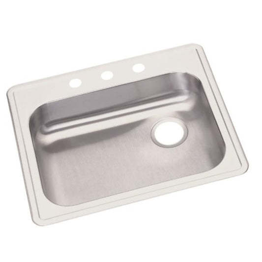 Elkay GE12522R Dayton® Stainless Steel 25" x 22" x 5-3/8" Single Bowl Drop-in Sink with Right Drain