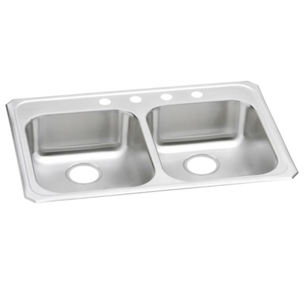 Elkay GECR3321 Celebrity® Stainless Steel 33" x 21-1/4" x 5-3/8" Equal Double Bowl Drop-in Sink