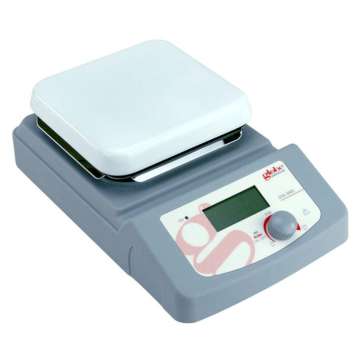 Globe Scientific GHS-380S Stirrer Digital 5.5 x 5.5 inch ceramic coated top plate 100-240v 50-60Hz