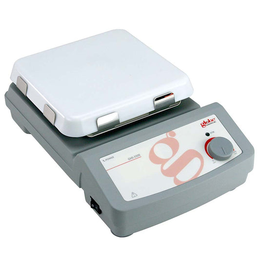 Globe Scientific GHS-550S Stirrer Analog 7 x 7 inch glass ceramic top plate 100-120v 50-60Hz