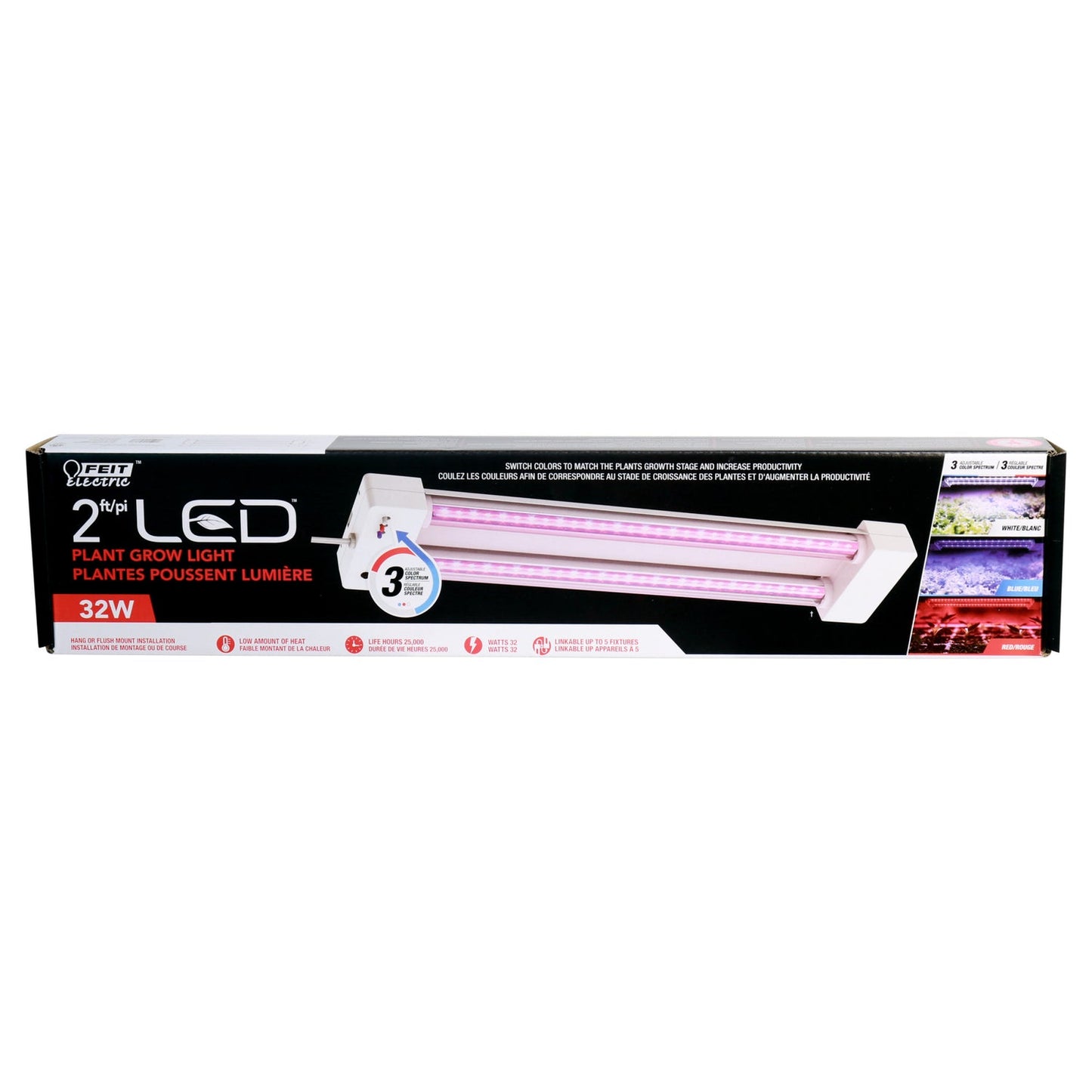 Feit Electric GLP24ADJS/32W/LED 24 in. 32W Adjustable Spectrum LED Grow Light