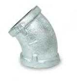 Everflow GMFF0038  3/8" Elbow 45 Galvanized Malleable
